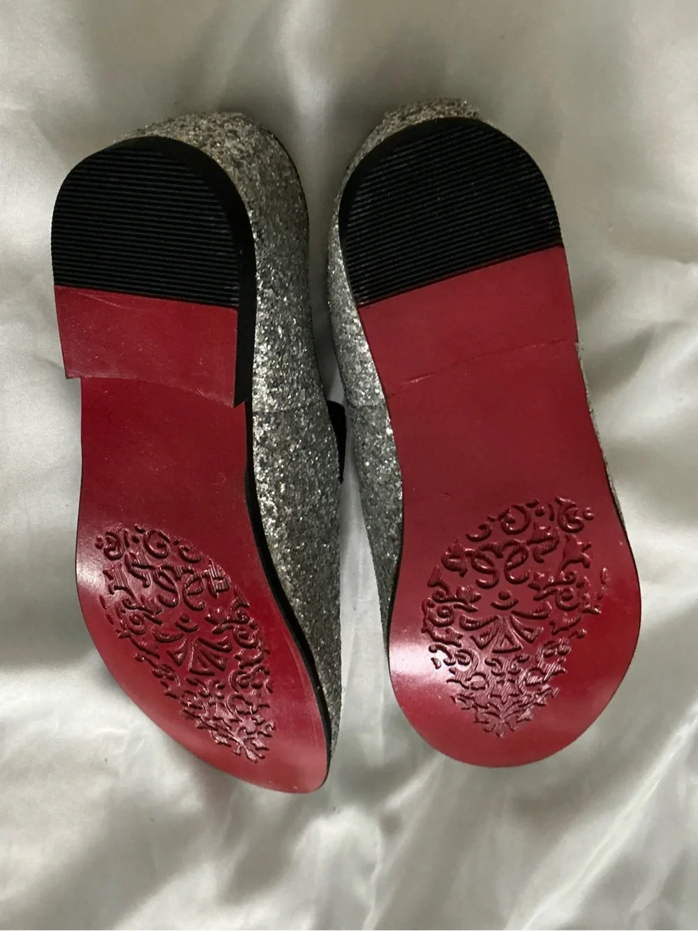 Silver Glitter Slip-On Men's Loafers
